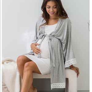 Pink Blush Maternity Robe